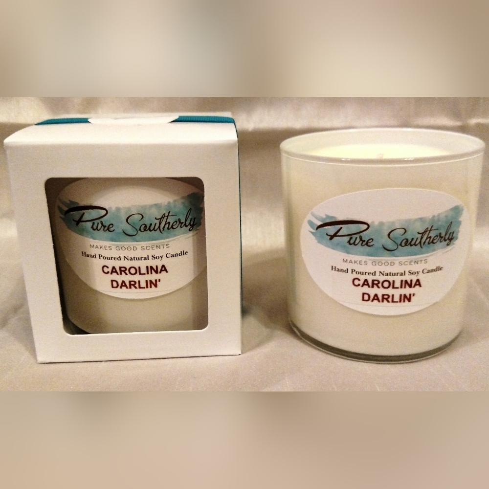 Pure Southerly Carolina Darlin' Natural Soy Candle - White